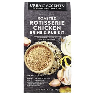 Urban Accents, Kit de pollo rostizado con salmuera y condimento, 106 g (3,75 oz)