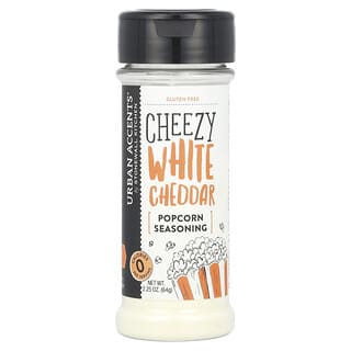 Urban Accents, Condimento para palomitas de maíz, Cheddar blanco cheezy, 64 g (2,25 oz)