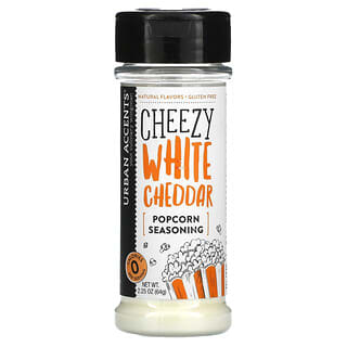 Urban Accents, Condimento para palomitas de maíz, Cheddar blanco cheezy, 64 g (2,25 oz)