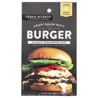 Urban Accents, Crispy Smash Patty Burger, Classic Steakhouse Mix, 1 oz (28 g)