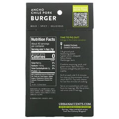 Urban Accents, Ancho Chile Pork Burger, Smoky Sweet Chile Mix, 1 oz (28 g)