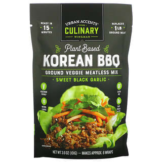 Urban Accents‏, ברביקיו קוריאני על בסיס צמחי, תערובת ירקות ללא בשר טחונה, שום שחור מתוק, 101 גרם (3.6 אונקיות)