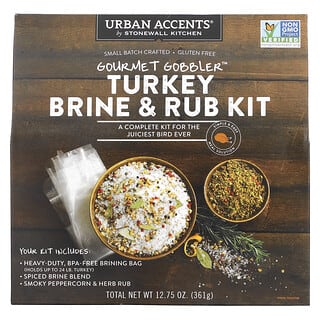 Urban Accents, Gourmet Gobbler, набор для растирания и рассола для индейки, 361 г (12,75 унции)