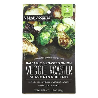 Urban Accents, Veggie Roaster Seasoning Blend, Balsamic & Roasted Onion, Gewürz für Röstgemüse, Balsamico und geröstete Zwiebel, 35 g (1,25 oz.)