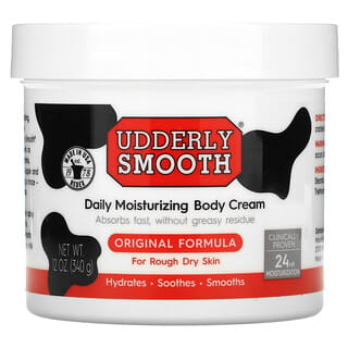 Udderly Smooth, Crema corporal humectante de uso diario, Fórmula original, 340 g (12 oz)