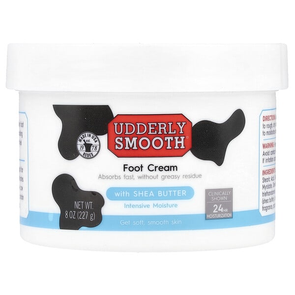 Udderly Smooth, 시어버터 함유 풋 크림, 227g(8oz)