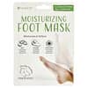 Nu-Pore, Moisturizing Foot Mask, One Size Fits Most, 1 Pair