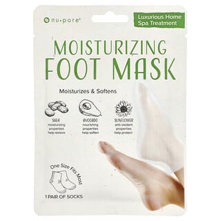 Nu-Pore, Moisturizing Foot Mask, One Size Fits Most, 1 Pair