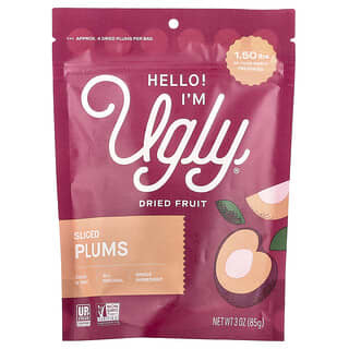 Hello! I'm Ugly, Dried Fruit, Slice Plums, getrocknete Früchte, geschnittene Pflaumen, 85 g (3 oz.)