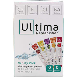 Ultima Replenisher, Electrolyte Supplement, Variety Pack, 20 Packets, 2.4 oz (68 g)