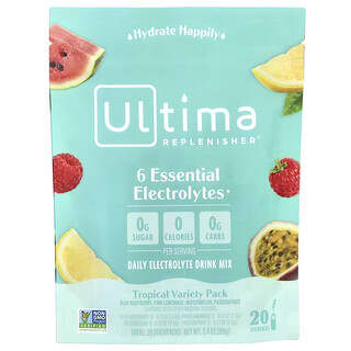 Ultima Replenisher, 6 Essential Electrolytes, tägliche Elektrolyt-Mischung mit 6 essenziellen Elektrolyten, verschiedene Packungen, 20 Stickpacks