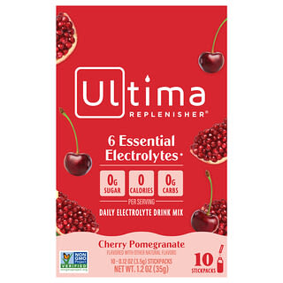 Ultima Replenisher, 6 Essential Electrolytes, Daily Electrolyte Drink Mix, Cherry Pomegranate, 10 Stickpacks, 0.12 oz (3.5 g) Each