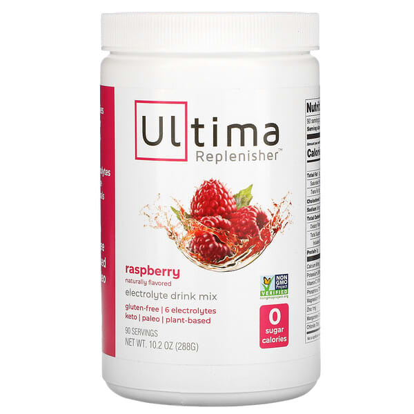 Ultima Replenisher‏, תערובת להכנת משקה אלקטרוליטים, פטל, 288 גרם (10.2 אונקיות)
