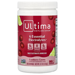Ultima Replenisher, 6 Essential Electrolytes, Daily Electrolyte Drink Mix, Cranberry Cosmo, 11.7 oz (333 g)
