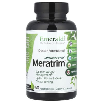 Emerald Laboratories, Meratrim, Stimulant-Free, 400 mg, 60 Vegetarian Capsules