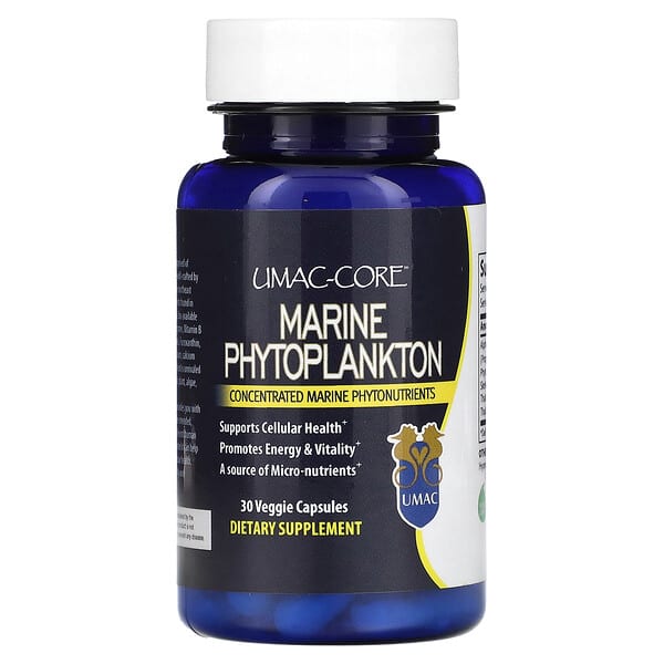 Umac-Core, Морской фитопланктон, 30 растительных капсул