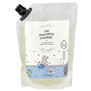 The Unscented Company, Niños, Baño de burbujas grandes, Repuesto, Sin fragancia, 1 l (33,8 oz. líq.)