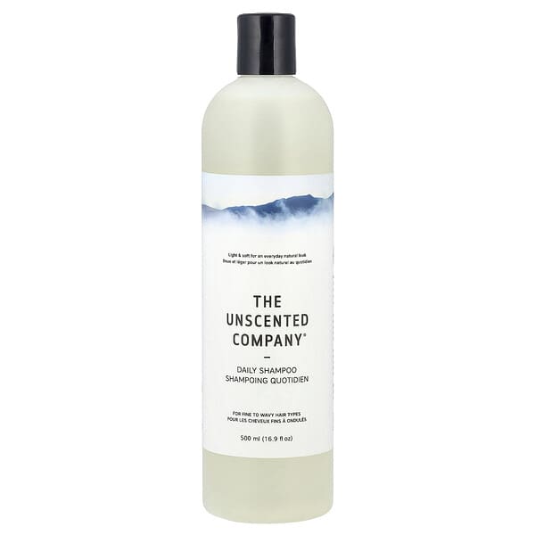 The Unscented Company, 데일리 샴푸, 가는 모발 및 웨이브가 있는 모발용, 향료 무함유, 500ml(16.9fl oz)