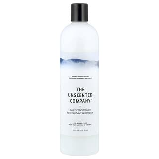 The Unscented Company, Daily Conditioner, For All Hair Types, Fragrance Free, 16.9 fl oz (500 ml)