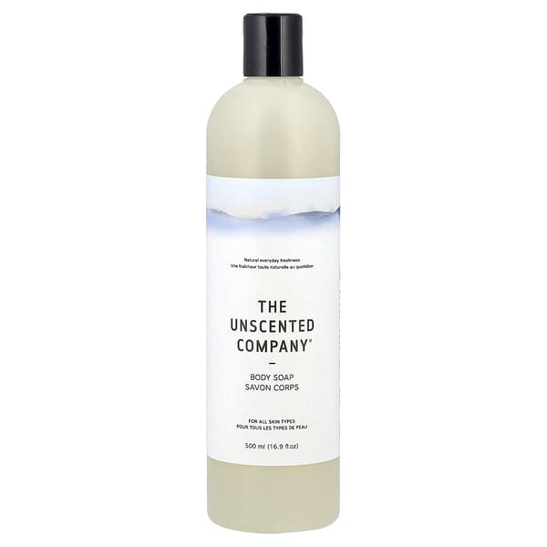 The Unscented Company, 바디 비누, 모든 피부 타입용, 향료 무함유, 500ml(16.9fl oz)