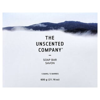 The Unscented Company, Sabonete em Barra, Sem Perfume, 5 Barras, 600 g (21,16 oz)