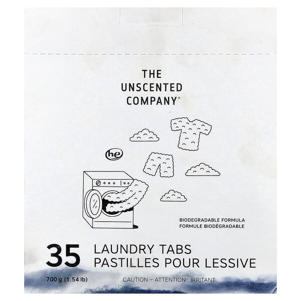 The Unscented Company, 세탁 정제, 35정, 700g(1.54lb)