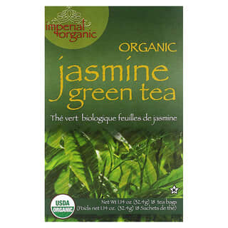 Uncle Lee's Tea, Thé vert au jasmin biologique, 18 sachets de thé, 32,4 g