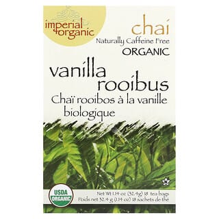 أنكل ليز تي‏, Imperial Organic Vanilla Rooibos Chai ، خالٍ من الكافيين ، 18 كيس شاي ، 1.14 أونصة (32.4 جم)