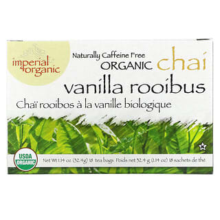 Uncle Lee's Tea, Chaï impérial biologique vanille/rooibos, sans caféine, 18 sachets de thé, 32,4 g (1,14 oz)