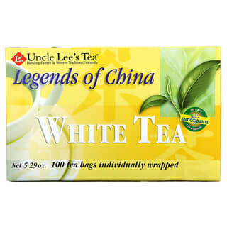 Uncle Lee's Tea, легенды Китая, белый чай, 100 чайных пакетиков в индивидуальной упаковке, 150 г (5,29 унции)