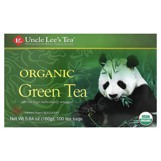 Uncle Lee's Tea, органический зеленый чай, 100 чайных пакетиков, 160 г (5,64 унции)