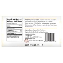 Uncle Lee's Tea, Organic White Tea, 100 Tea Bags, 5.29 oz (150 g)
