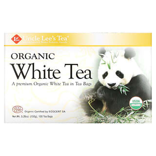 Uncle Lee's Tea, Органический белый чай, 100 чайных пакетиков, 150 г (5,29 унции)