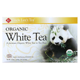Uncle Lee's Tea, органический белый чай, 150 г (5,29 унции), 100 чайных пакетиков