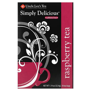 Uncle Lee's Tea, Simple Delicious, Thé à la framboise, Sans caféine, 18 sachets de thé, 32,4 g