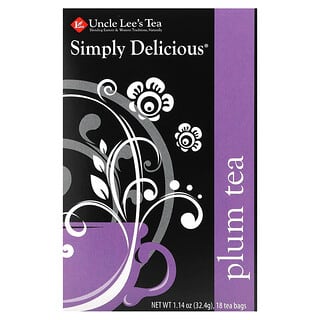 Uncle Lee's Tea, Simplesmente Delicioso, Chá de Ameixa, 18 Saquinhos de Chá, 32,4 g (1,14 oz)