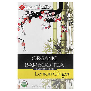 Uncle Lee's Tea, Organic Bamboo Tea, Lemon Ginger, Caffeine Free, 18 Tea Bags, 1.02 oz (28.8 g)