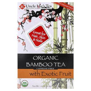 Uncle Lee's Tea‏, תה במבוק אורגני עם פירות אקזוטיים, נטול קפאין, 18 שקיקי תה, 28.8 גרם (1.02 אונקיות)