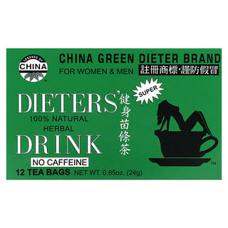 Uncle Lee's Tea, Dieters' 100% Natural Herbal Drink, No Caffeine, 12 Tea Bags, 0.85 oz (24 g)