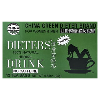 Uncle Lee's Tea, Dieters' 100% Natural Herbal Drink, No Caffeine, 12 Tea Bags, 0.85 oz (24 g)