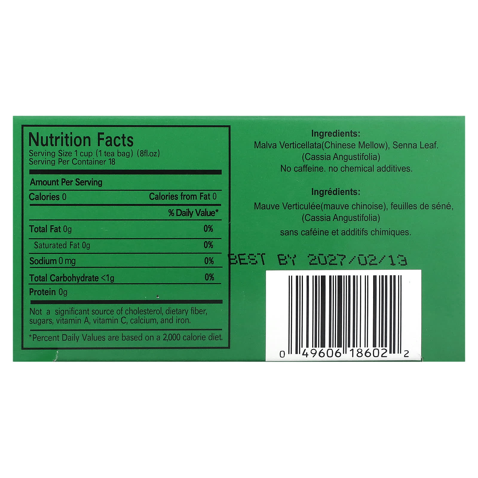 Uncle Lee's Tea, Dieters' 100 Natural Herbal Drink, No Caffeine, 18 Tea Bags, 1.27 oz (36 g)