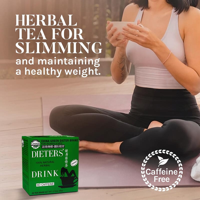 Dieters' 100% Natural Herbal Drink, No Caffeine, 30 Tea Bags, 2.12