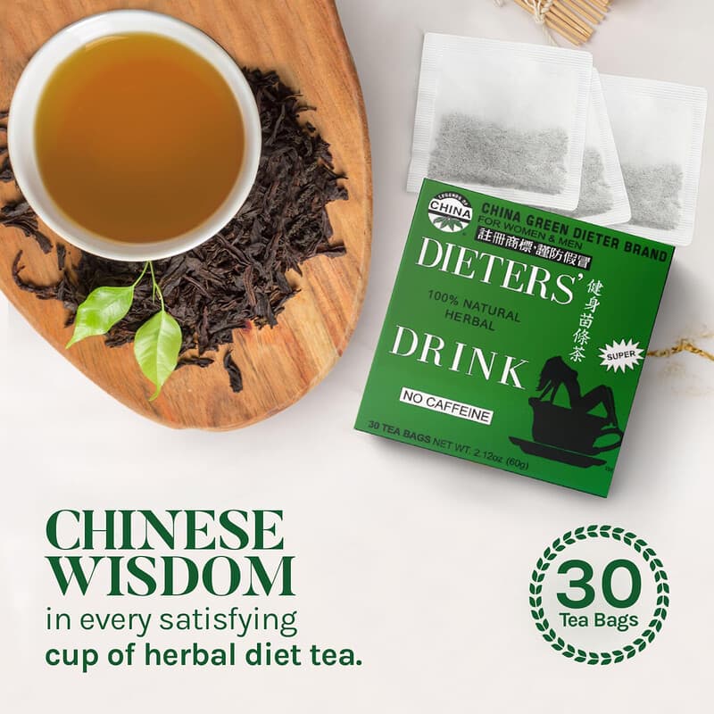 Dieters' 100% Natural Herbal Drink、ノンカフェイン、ティーバッグ30