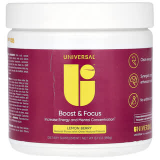 Universal U, Boost & Focus, Lemon Berry , 6.7 oz (189 g)