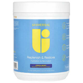 Universal Nutrition, Replenish & Restore（リプレニッシュ＆リストア）、レモンベリー、330g（11.6オンス）