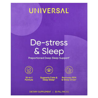 Universal U, De-Stress & Sleep, 30 Pill Packs