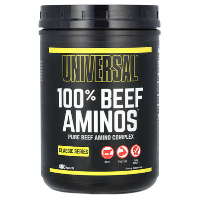 Universal U, Classic Series, All Beef Amino Acids, 400 Tablets