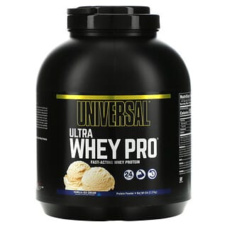 Universal Nutrition, Ultra Whey Pro، مسحوق البروتين، الآيس كريم الفانيليا، 5 رطل (2.27 كغم)