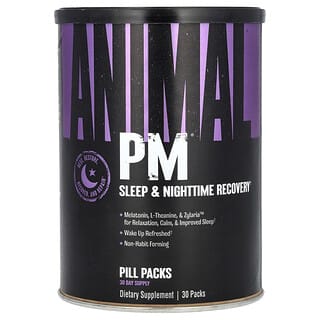 Animal, PM, Suplemento para promover el sueño y la recuperación nocturna, 30 paquetes