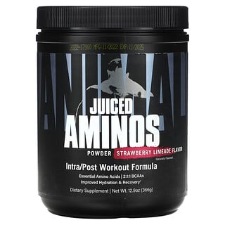 Animal, Juiced Aminos, Intra/Post Workout Formula, Strawberry Limeade, 12.9 oz (366 g)